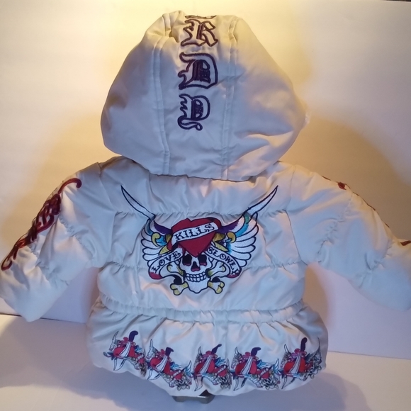 ED HARDY CHILDS HOODED COAT - Picture 2 of 5